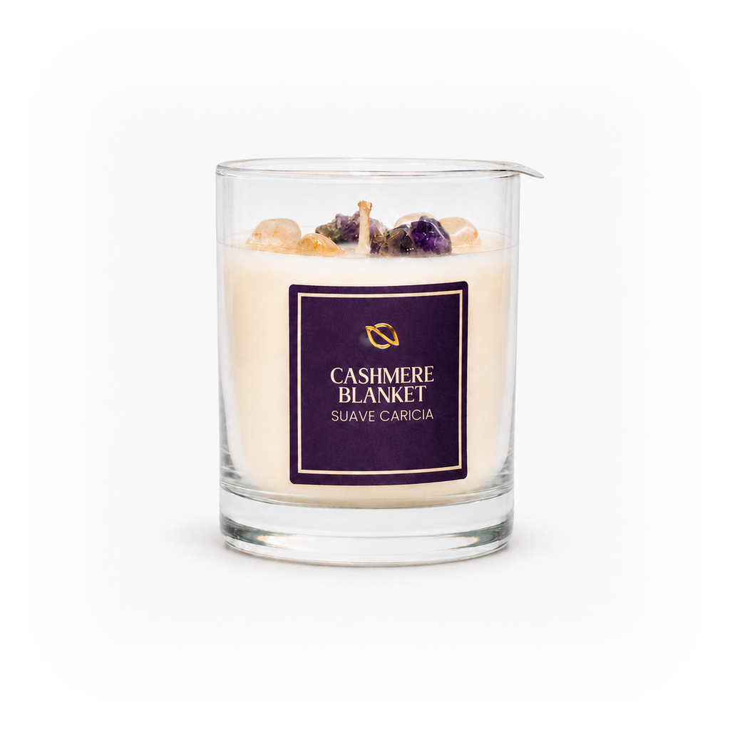 Vela aromática con cuarzos Suave Caricia 220g